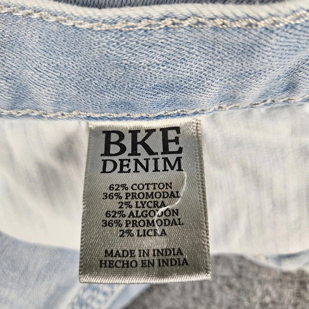 BKE Ryan Straight Leg Light Wash Denim Jeans Mens 34R Blue Cotton Blend